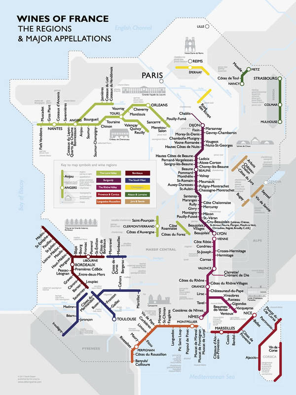 Metro Wine Map France