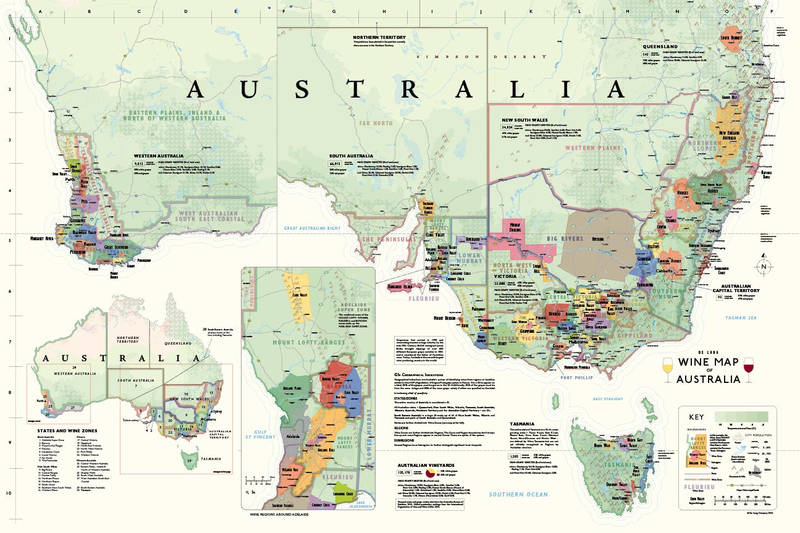 Wine map of Australia