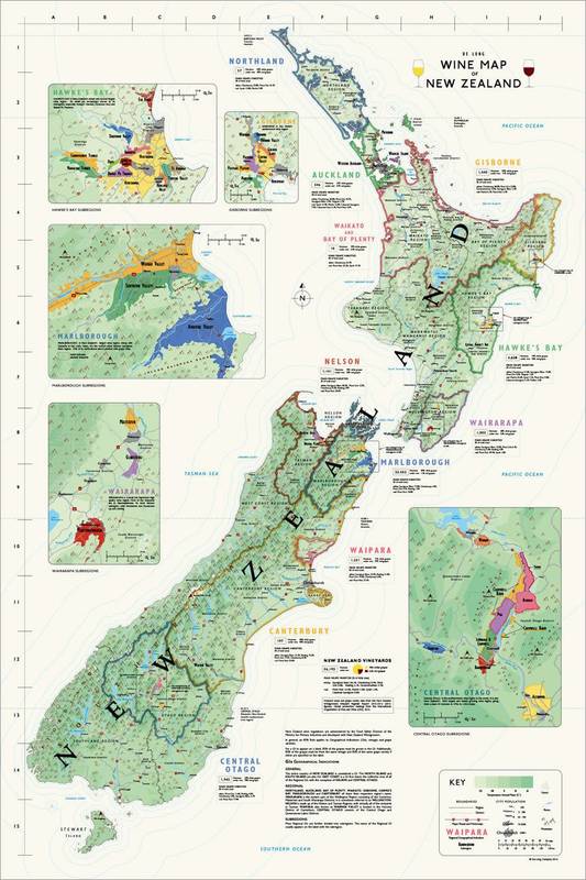 Wine map of New Zealand