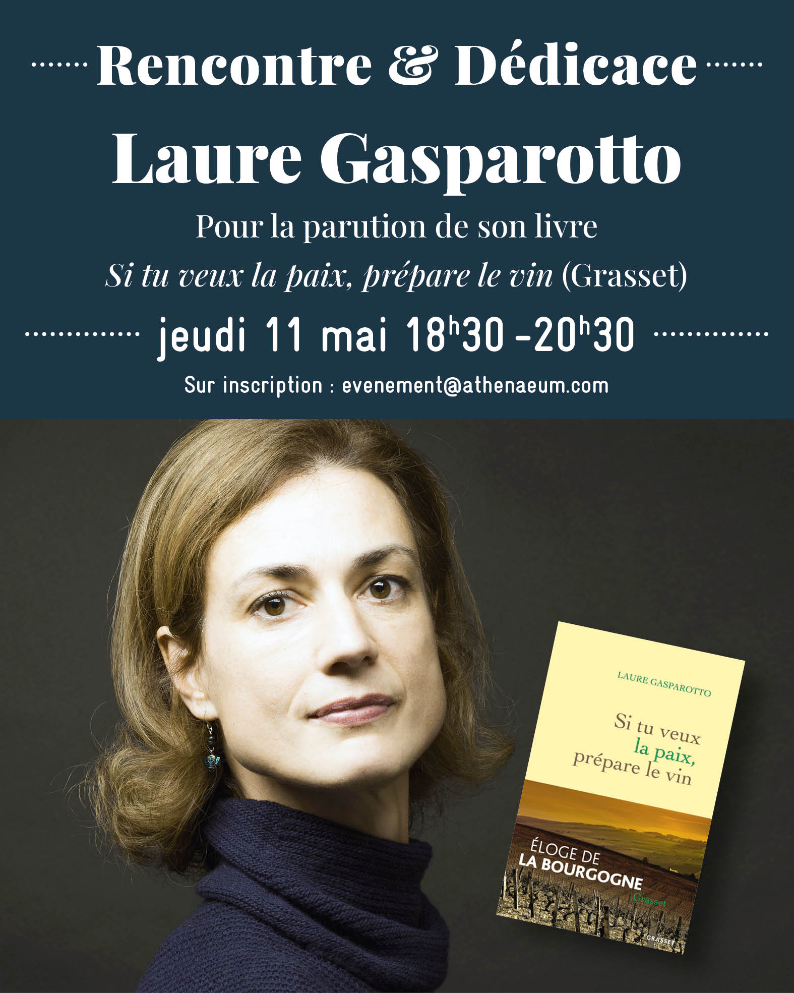 Rencontre avec Laure Gasparotto, jeudi 11 mai 2023 à 18h30
