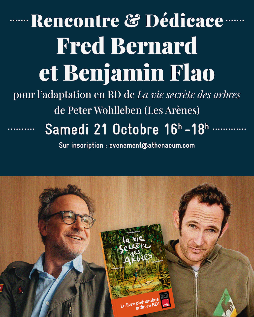 Rencontre et dédicace de Fred Bernard et de Benjamin Flao, samedi 21 octobre à 16h