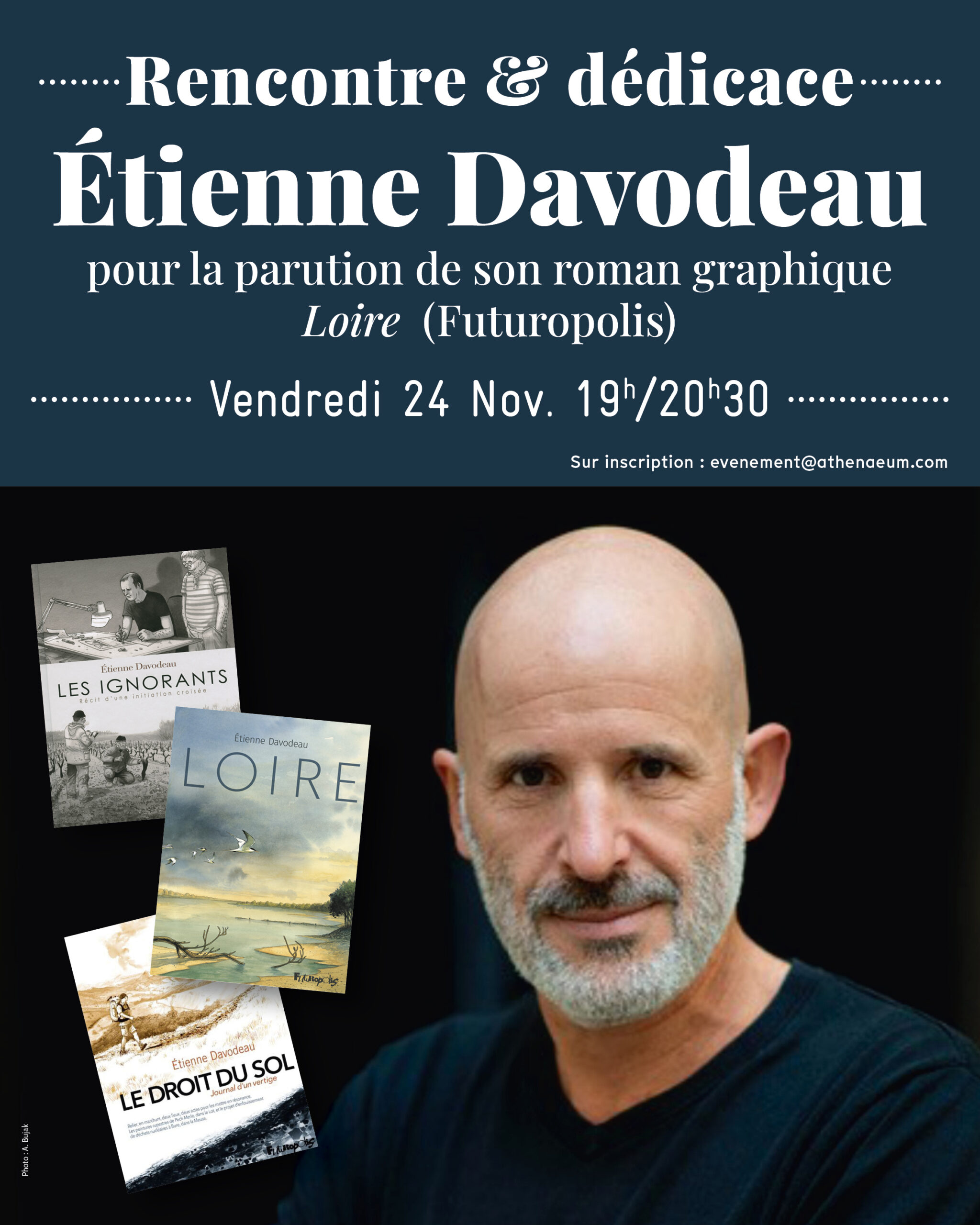 Rencontre et dédicace avec Etienne Davodeau, vendredi 24 novembre à 19h
