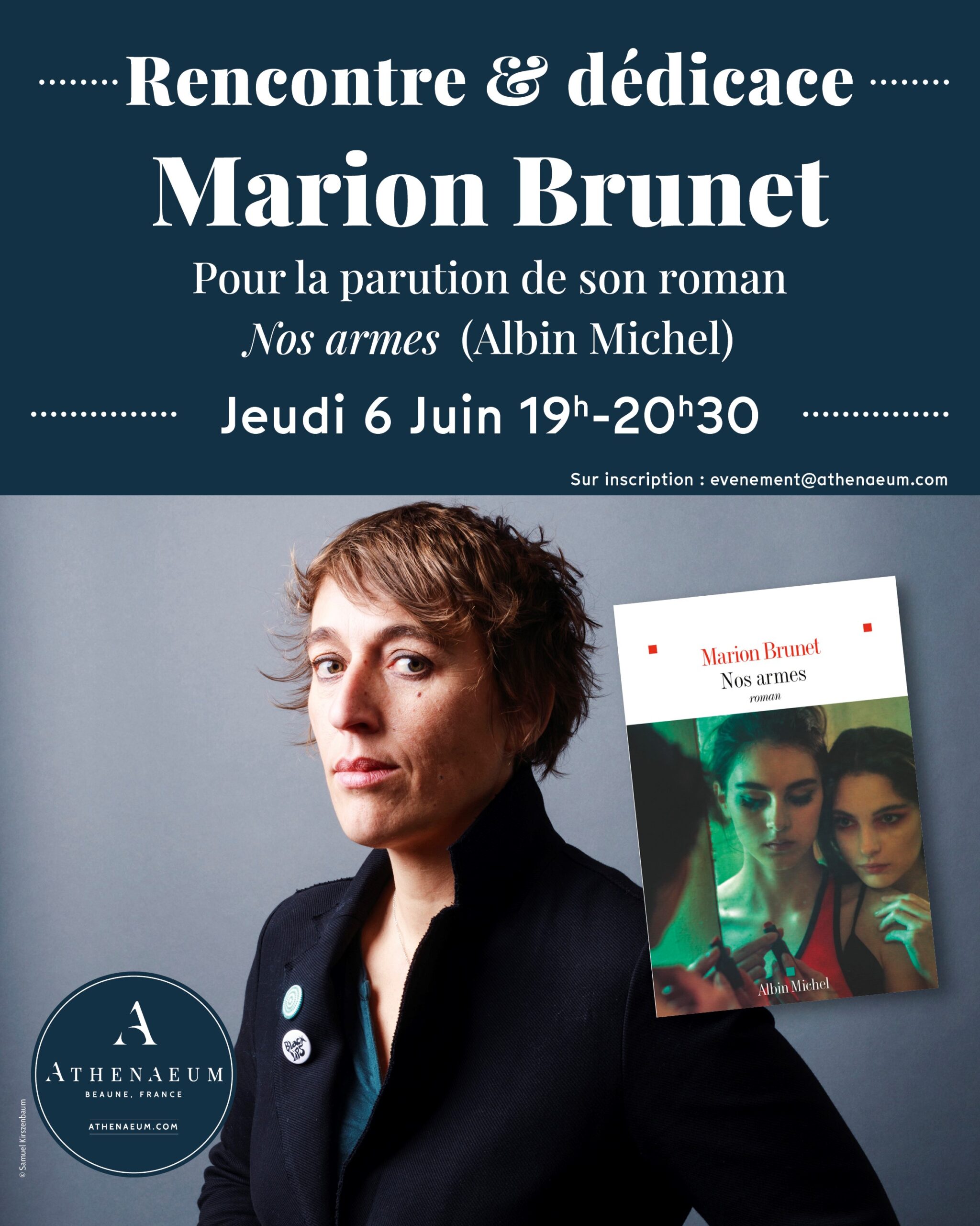 Rencontre et dédicace avec Marion Brunet, jeudi 6 juin 2024
